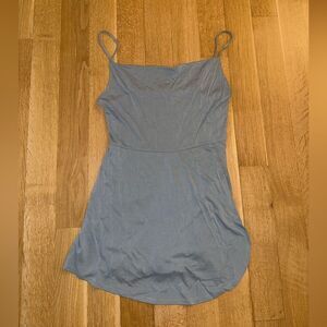 Blue Spaghetti Strap Romper